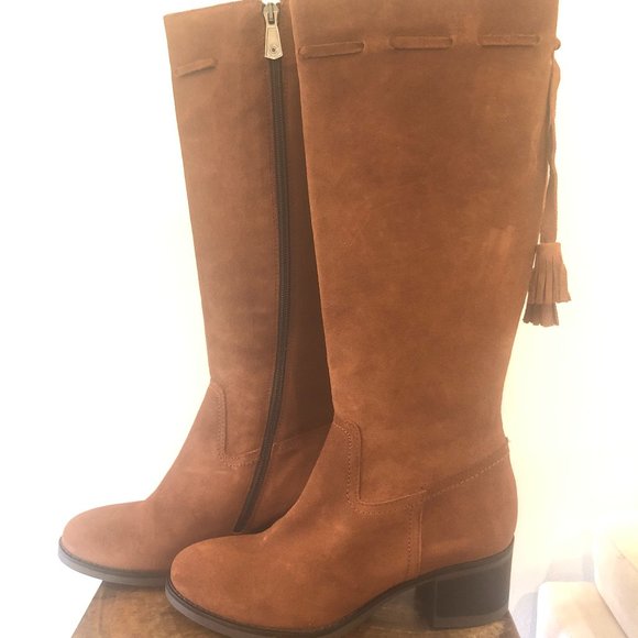 Red/Brown Suede Boots by Cressy *New* - Picture 1 of 7
